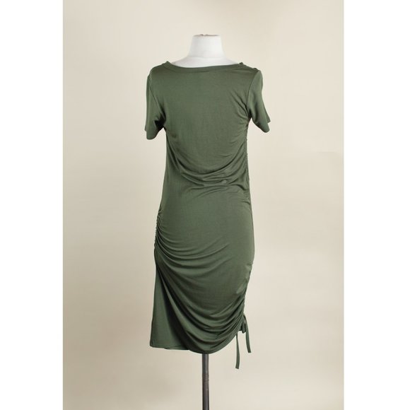 NEW Evereve Allison Joy Ruched Jersey Knit Dress - Picture 5 of 9